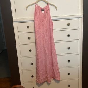 Mid length halter dress.